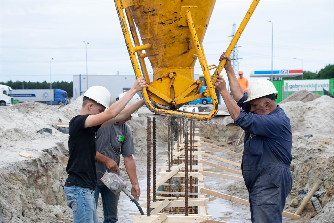 beton storten fundering laaddock